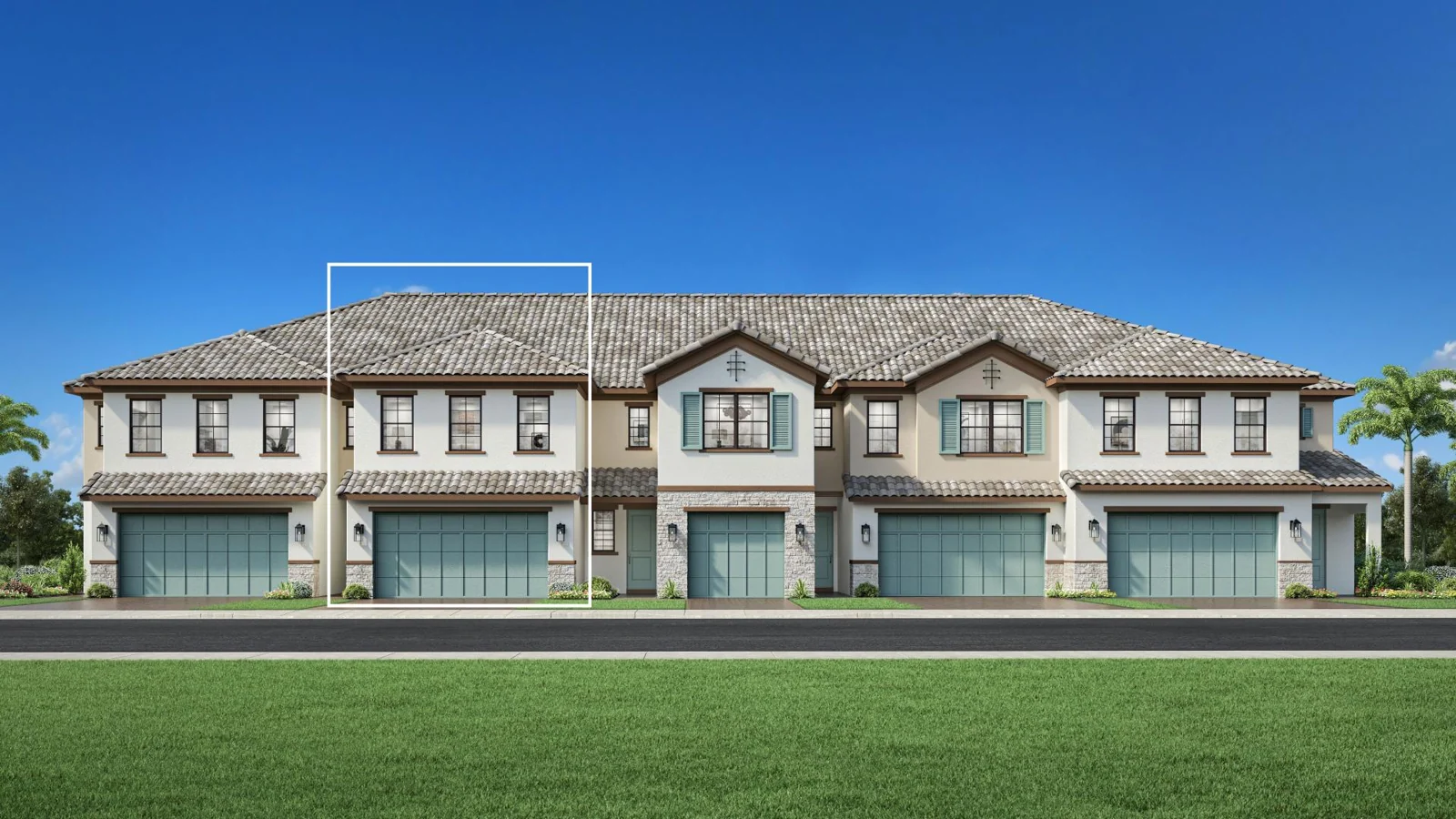 Mandarin representative Mediterranean exterior rendering