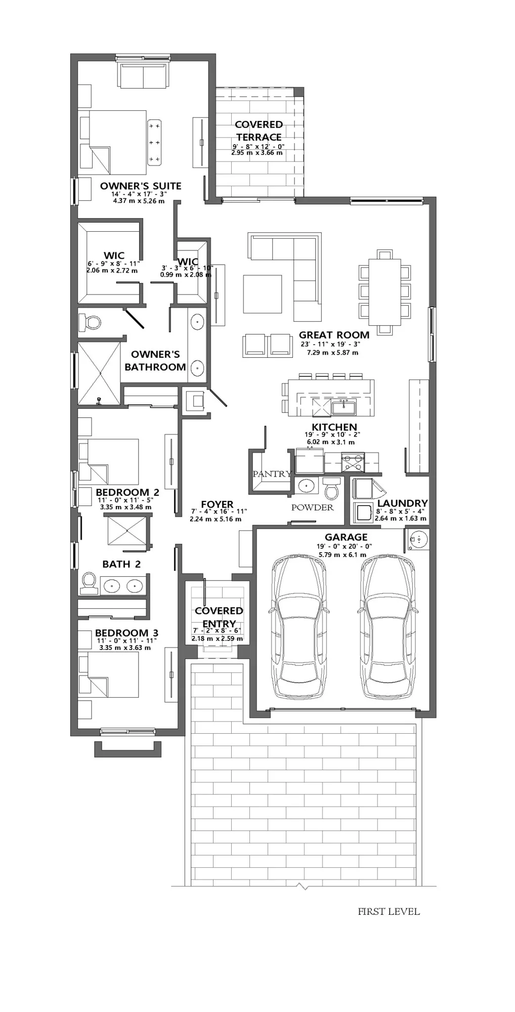 Fairmont: One-story plan. Builder conceptual plan; homesite configuration may vary.