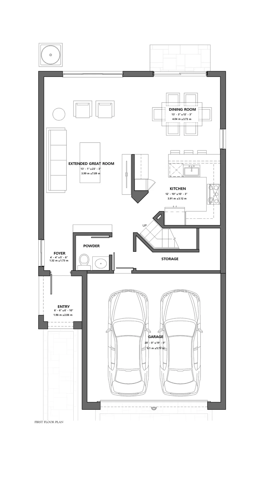 Cascada: First floor. Builder conceptual plan; homesite configuration may vary.