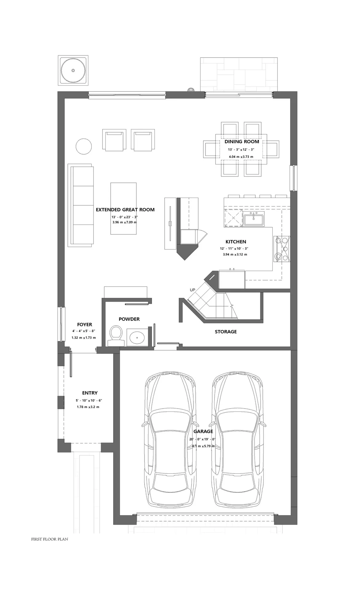 Doheny first-floor conceptual builder plan.