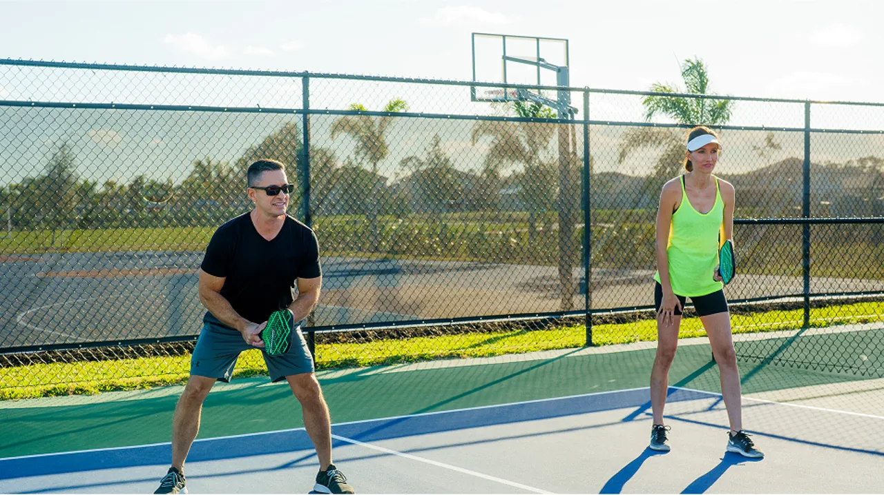 Gatherpoint pickleball courts — builder community photo.