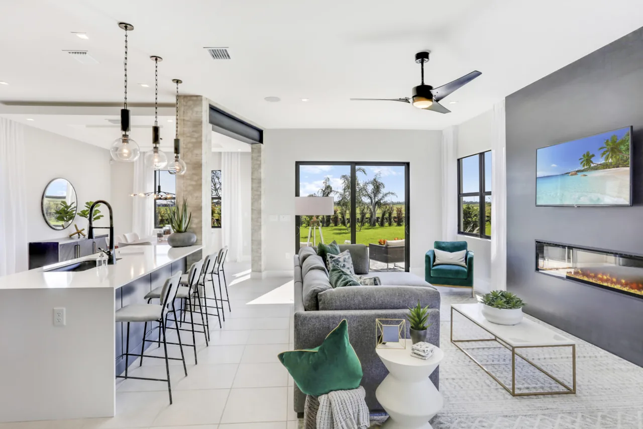 Balboa model living and kitchen