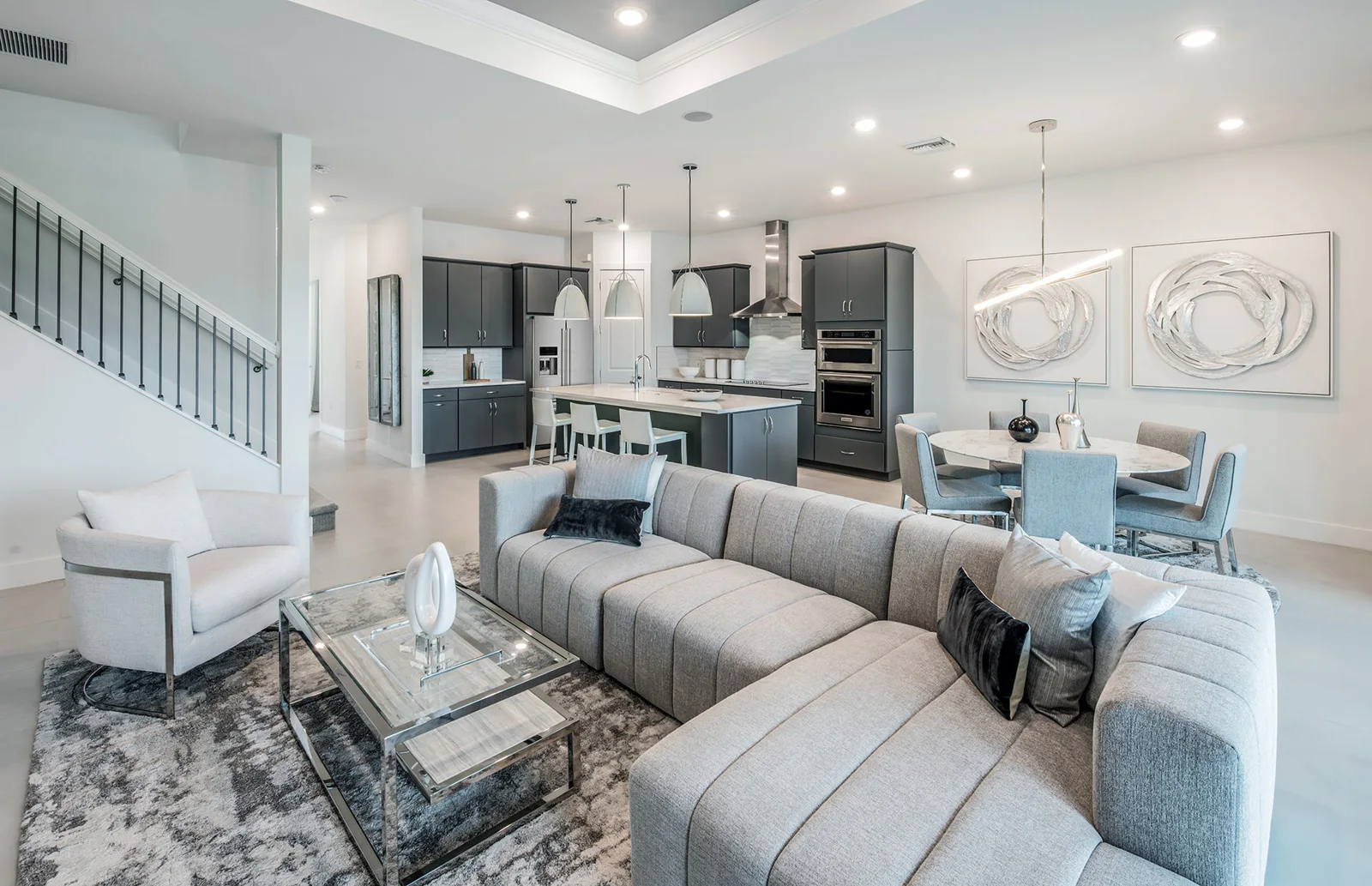 Open concept layout